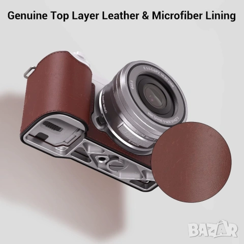 Sony ZV-E10 SmallRig Leather Half Case 3527 кожен калъф протектор cage фотоапарат DSLR zve10 zv e 10