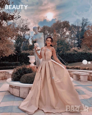 Разкошна Бална рокля - Златно шампанско, снимка 5 - Рокли - 50812915