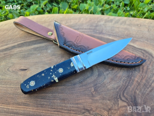 Малък ловен нож R.W.LOVELESS Marble с кожена кания,LN421, снимка 2 - Ножове - 51579812