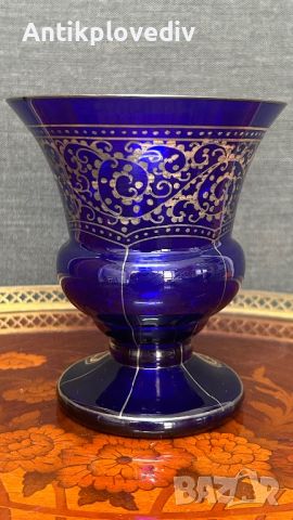Кристална ваза Bohemia със сребро, снимка 2 - Вази - 45334397