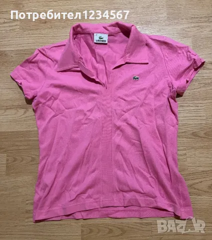 Розова тениска Lacoste-оригинална, снимка 1 - Тениски - 47091285