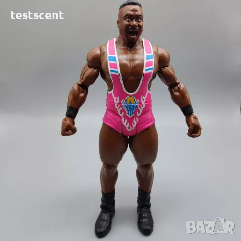 Екшън фигура WWE Big E Langston Биг И Basic Series figure играчка Mattel New Day Pink, снимка 14 - Колекции - 48495375