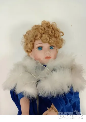 Колекционерска порцеланова кукла сертификат нова,Англия, снимка 3 - Антикварни и старинни предмети - 49416988