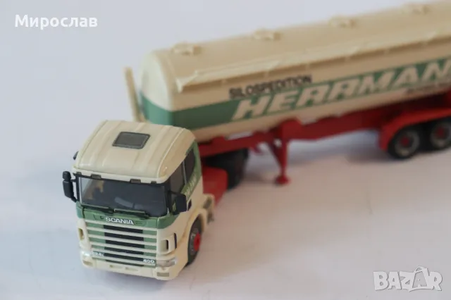 HERPA H0 1/87 SCANIA СИЛОЗ ЦИСТЕРНА МОДЕЛ КОЛИЧКА КАМИОН, снимка 7 - Колекции - 49934512