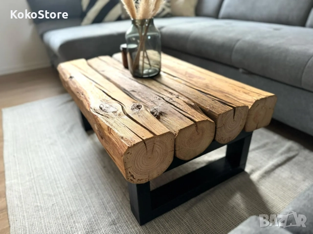 Маса за кафе от старо дърво , снимка 2 - Маси - 52119309