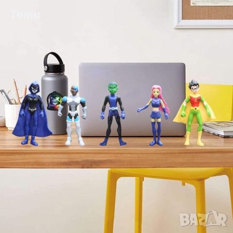 TEEN TITANS GO Фигурки играчки , 5бр в комплект. Размерът е 12 см. С ярки цветове и сладък дизайн. К, снимка 6 - Фигурки - 45780268