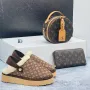 дамски комплект пантофи, чанта и портмоне louis vuitton , снимка 11