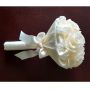 Булчински / сватбен букет с рози от креп хартия, снимка 3