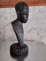 Стара африканска ръчно резбована скулптура, снимка 1 - Антикварни и старинни предмети - 45331605