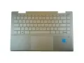 HP PAVILION X360 14-DY 14" Клавиатура с корпус, тъчпад и говорители M45219-031 M28289-031 silver, снимка 1