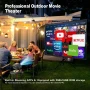 НОВ макс. 220" 4K интелигентен проектор с 5G WiFi и Bluetooth 5.2, 600 ANSI с YouTube, Netflix и др., снимка 5