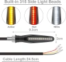 Kinstecks ​​[Нова версия] 4 бр. Мотоциклетни мигачи, мигачи за мотоциклет, дневни светлини, снимка 5