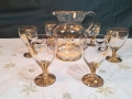 български луксозен сервиз за вино с позлата 27/5, снимка 1