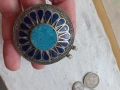 Стар антикварен медальон с лапис лазули, снимка 6