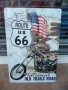 Метална табела мотор Route 66 магистралата Америка каране свобода, снимка 1