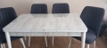 Комплект трапезна разтегателна маса + 4 стола, снимка 1