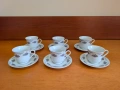 Комплект 6 чаши за кафе, чай, с чинийки, чисто нови, снимка 1