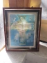 Стара домашна икона хромолитография с рамка кръст религия, снимка 2