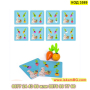 Монтесори игра за памет "Издърпай морковче" изработена от дърво - КОД 3589, снимка 5