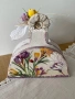 Двоен салфетник-Пролетни минзухари!💜🧡💚, снимка 4