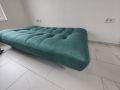 Практичен диван - зелен клик клак 184х85х99см, снимка 1 - Дивани и мека мебел - 45707364
