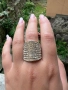 Голям златист пръстен с блестящи камъчета ❤️, снимка 6