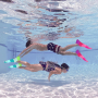 Детски плавници Azuunye, силиконови, за плуване, за деца, розово/лилаво, S, снимка 9