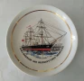 Рядка колекционерска порцеланова малка чиния.Първият британски броненосец HMS Warrior, 1860 г. Англи, снимка 2