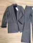 Комплект костюм сив сако и панталон размер S Stradivarius, снимка 6