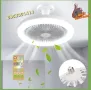 LED лампа вентилатор с дистанционно управление smart RGB лампа за таван , снимка 2