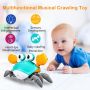 Бебешка играчка Tummy Time Пълзящ рак, с музика и LED светлина, снимка 2