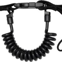 Cressi Спирален кабел с пръстен за гмуркане, черен, един размер, унисекс за възрастни, снимка 1 - Водни спортове - 45750873