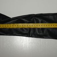 Дълги Черни Ръкавици От Изкуствена Кожа Размер S, снимка 18 - Ръкавици - 45483178
