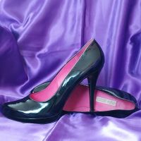 42D Buffalo London Черни лачени обувки с висок ток , снимка 4 - Дамски ежедневни обувки - 45431132