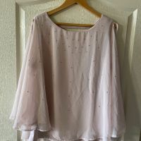 Нова нежна розова блуза туника тип перелина  с камъни цирконий , снимка 7 - Корсети, бюстиета, топове - 45682643