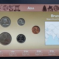 Азия. Бруней 1, 5, 10, 20 , 50 сен. 5 бройки. UNC., снимка 6 - Нумизматика и бонистика - 46210171