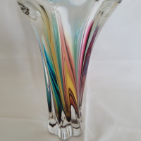 Антикварна кристална ваза Art Glass Sommerso Sanyu Япония , снимка 8 - Други ценни предмети - 45036670