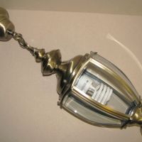 Луксозна висяща лампа полилей тип Фенер, 'бронз' кристални стъкла, отличен, снимка 2 - Лампи за таван - 45698819