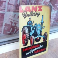 Метална табела трактор LANZ Bulldog Ланц Булдог тракторист, снимка 2 - Рекламни табели - 45083360