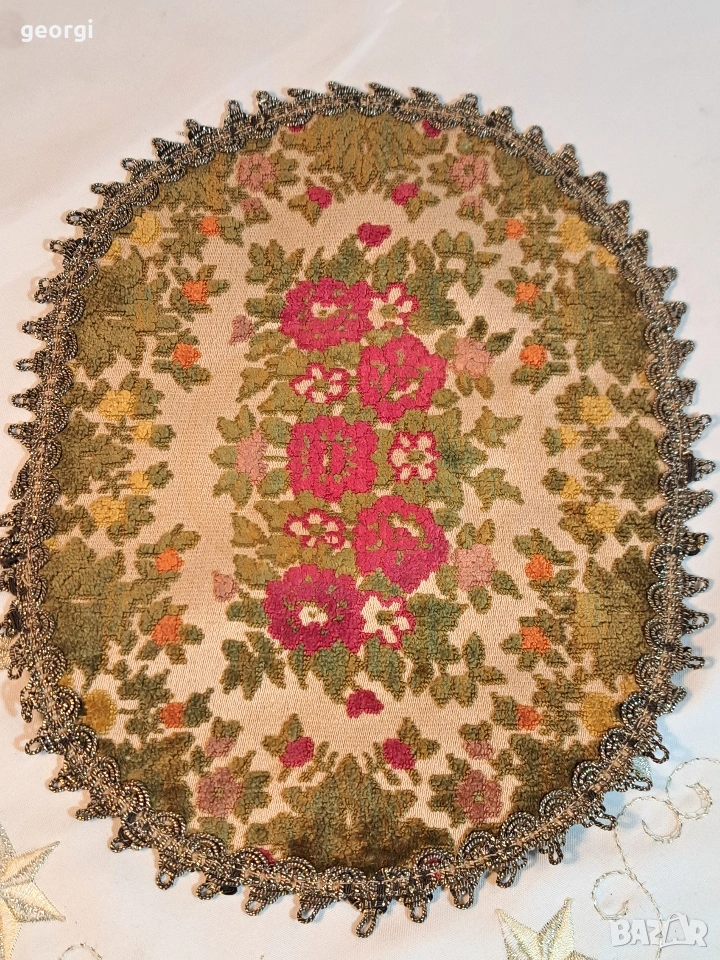 ретро сърмена покривка 32/3, снимка 1