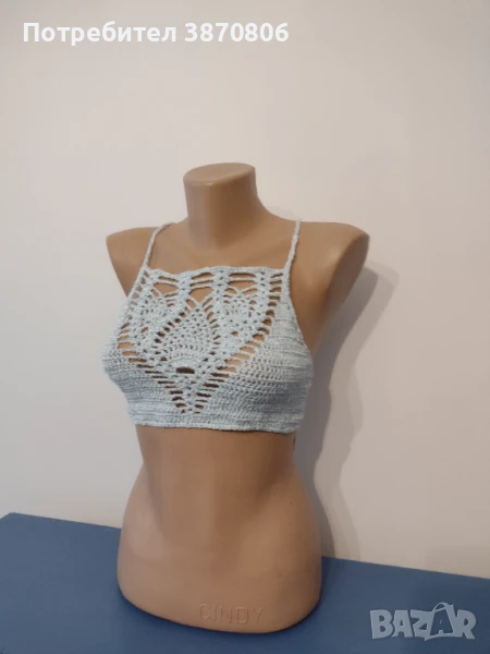 Дамско бюстие от вискоза и памук - универсален размер, снимка 1