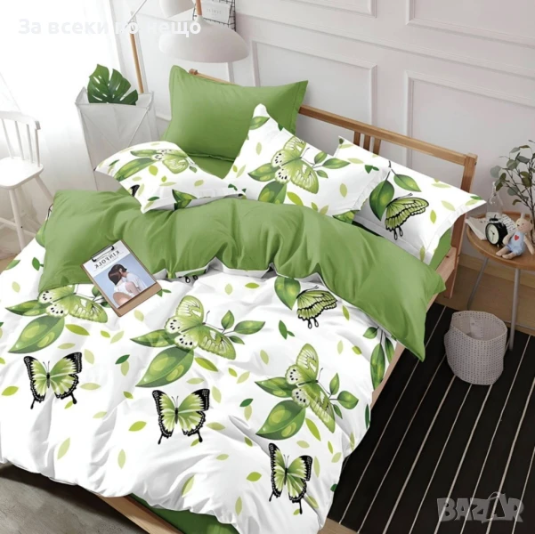 Спален Комплект Със 6 Части Зелени Пеперуди Код A798, снимка 1