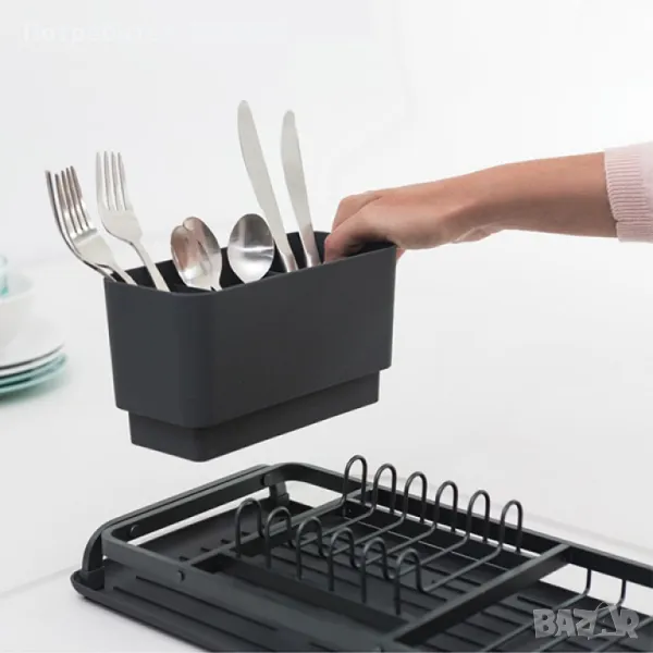 Сушилник за съдове Brabantia Dark Grey, компактен, снимка 1