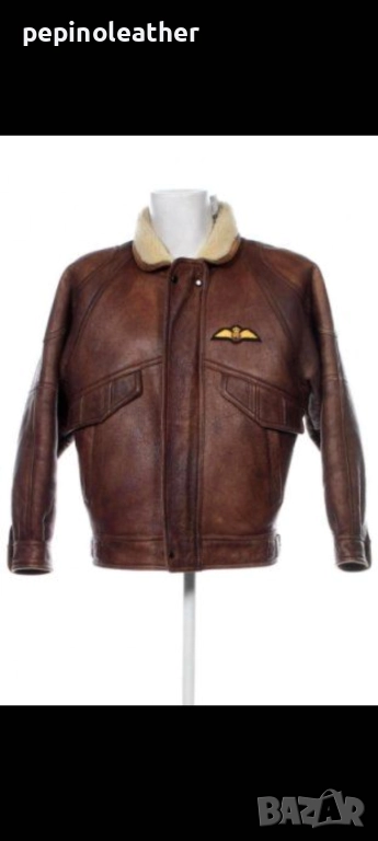 RAF (Royal Air Force) пилотско кожено яке от истинска агнешка кожа, тип В-3, размер 50 / L, снимка 1