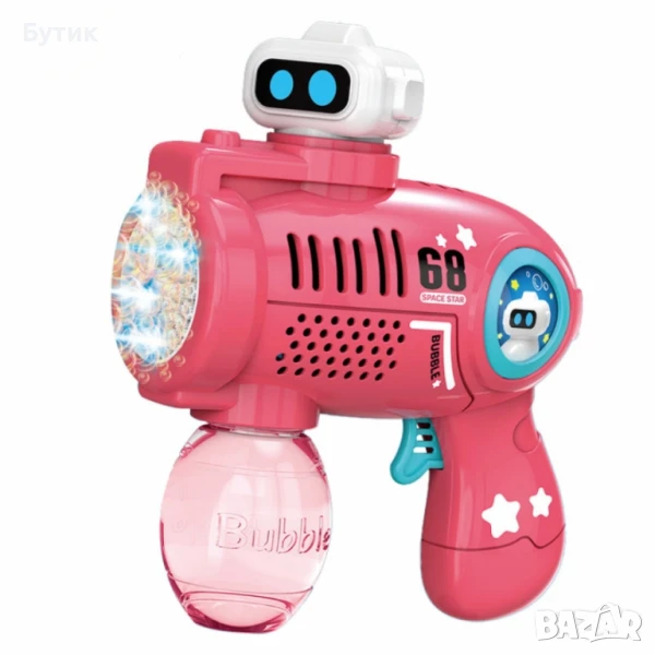 Пистолет за балончета с робот – Забавление с музика, светлини и пяна, снимка 1