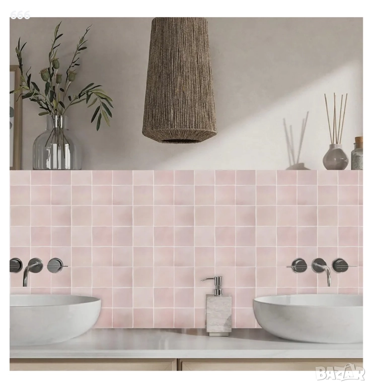 10 броя самозалепващи се стикери за гръб на кухня/баня. 30.5 / 30.5, снимка 1