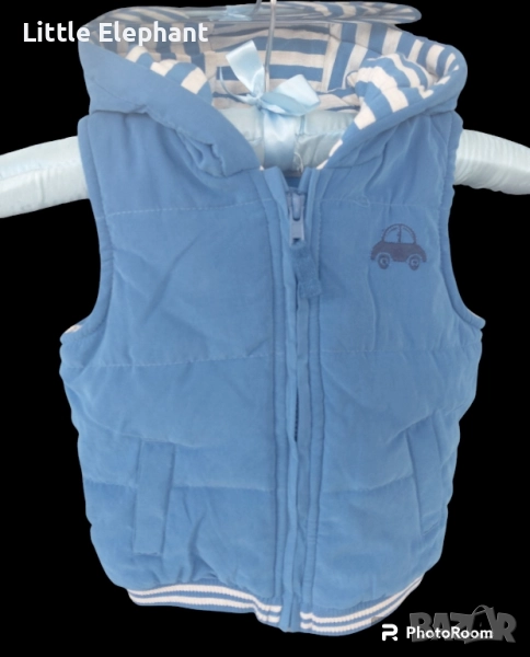 Елече с качулка и ушички за момченце на 12-18 месеца,"Mummy's little man",Англия/ново, снимка 1