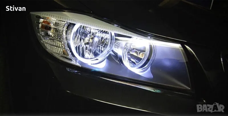 Бели LED Angel Eyes крушки за BMW E90/91, снимка 1