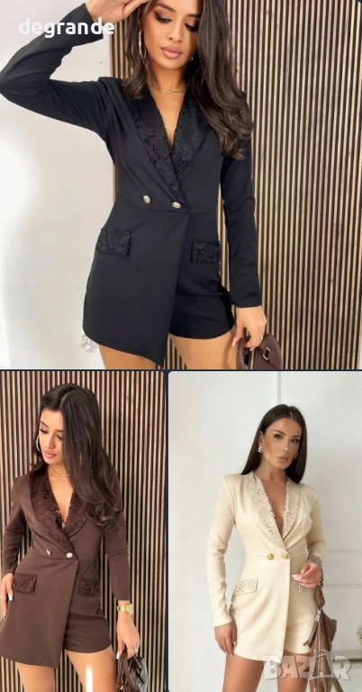 Дамски гащеризон с дантела, снимка 1