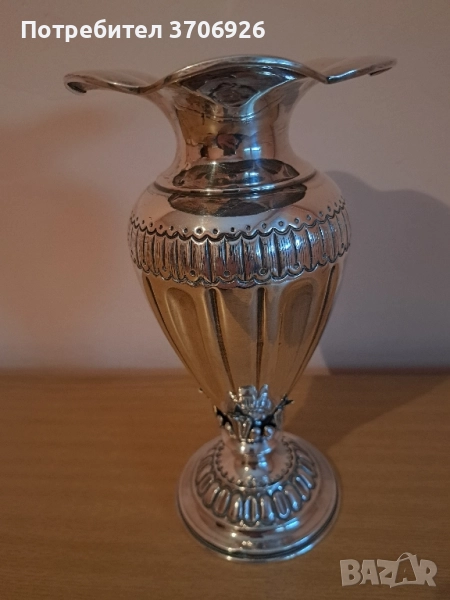 красива сребърна ваза, снимка 1